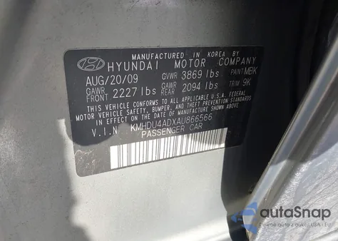 2010 Hyundai Elantra Gls z USA, uszkodzony, nr VIN KMHDU4ADXAU866566